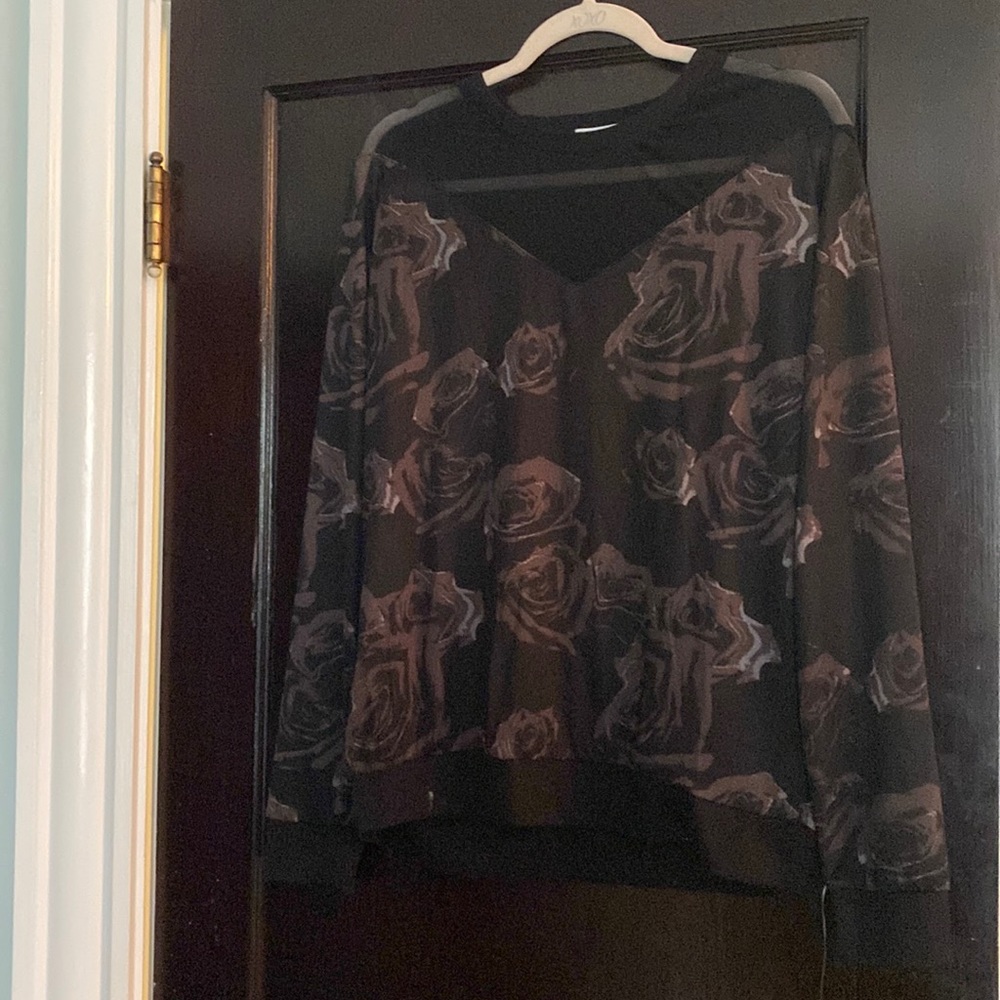 Lularoe Lizzy mesh long sleeve sweater top